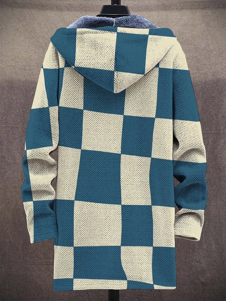 Fleurine Checkered Art Coat – back
