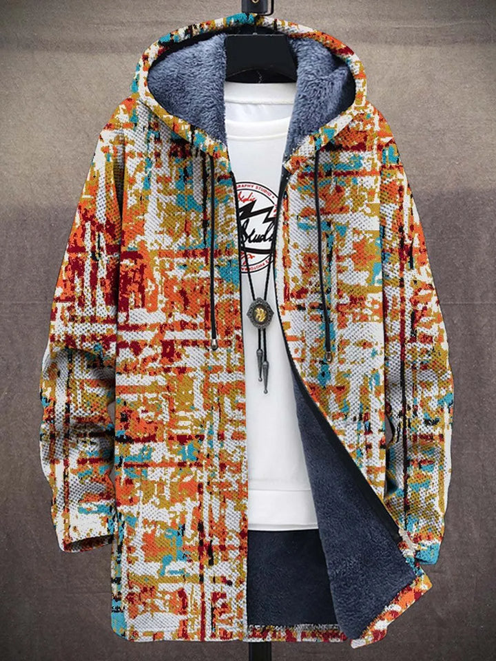 Dominique Abstract Art Coat – front