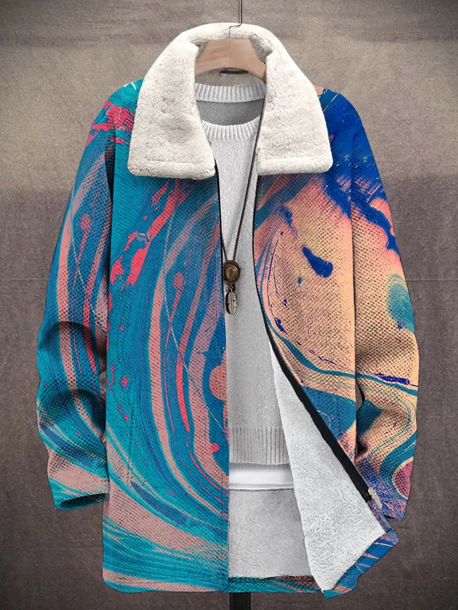 Veronique Marbled Art Coat – front