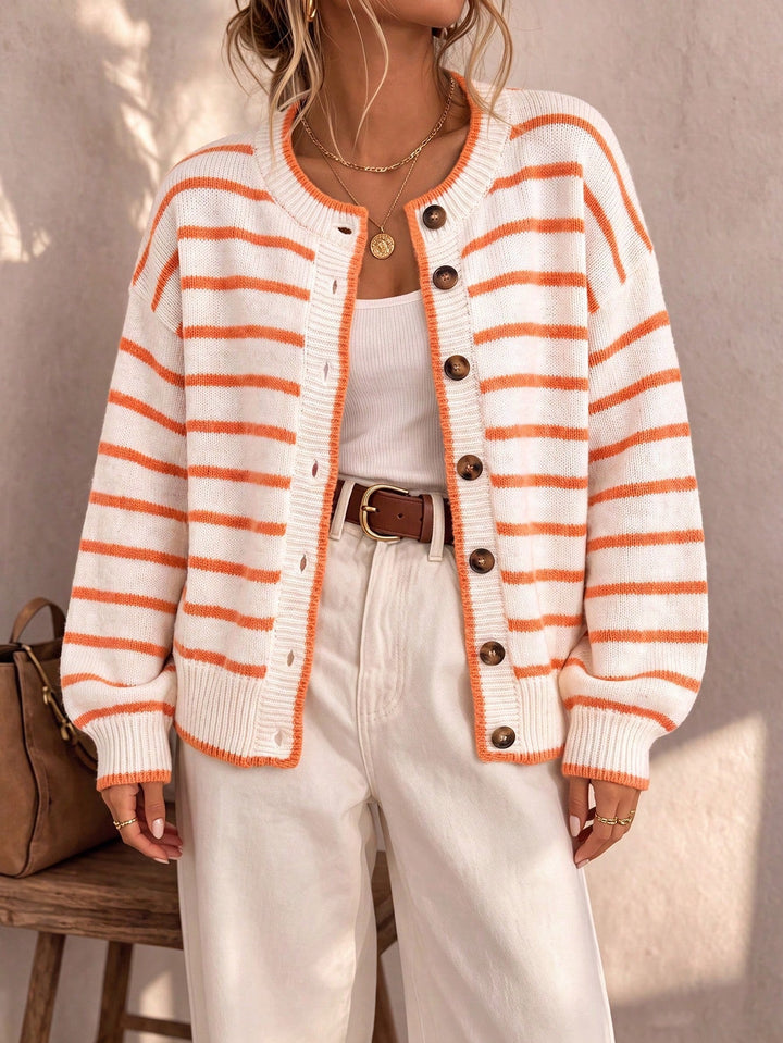 Mabel | Striped Knit Cardigan