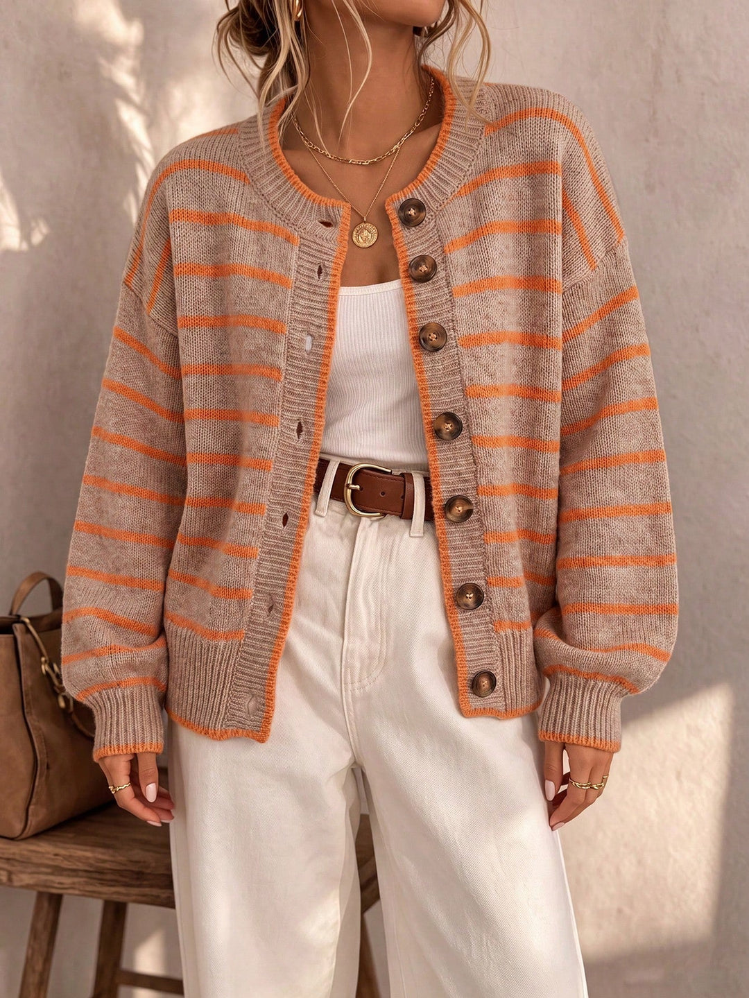Mabel | Striped Knit Cardigan