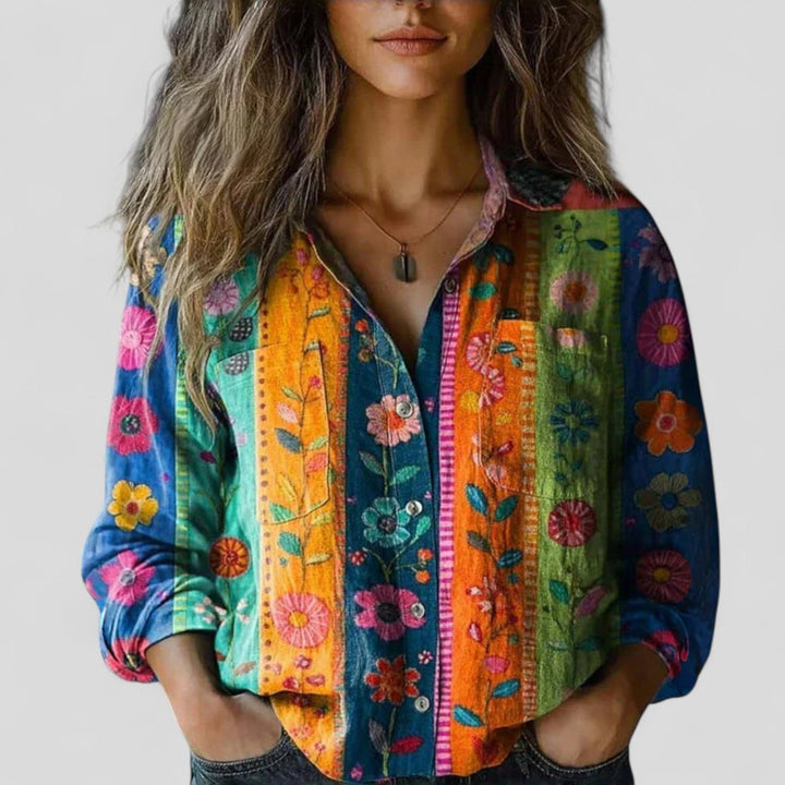 Kalina | Button-Down Floral Shirt for Women