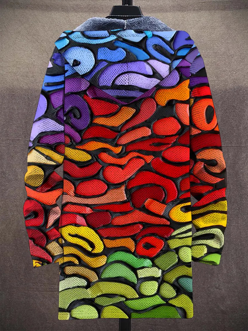 Blanche Rainbow Art Coat – back
