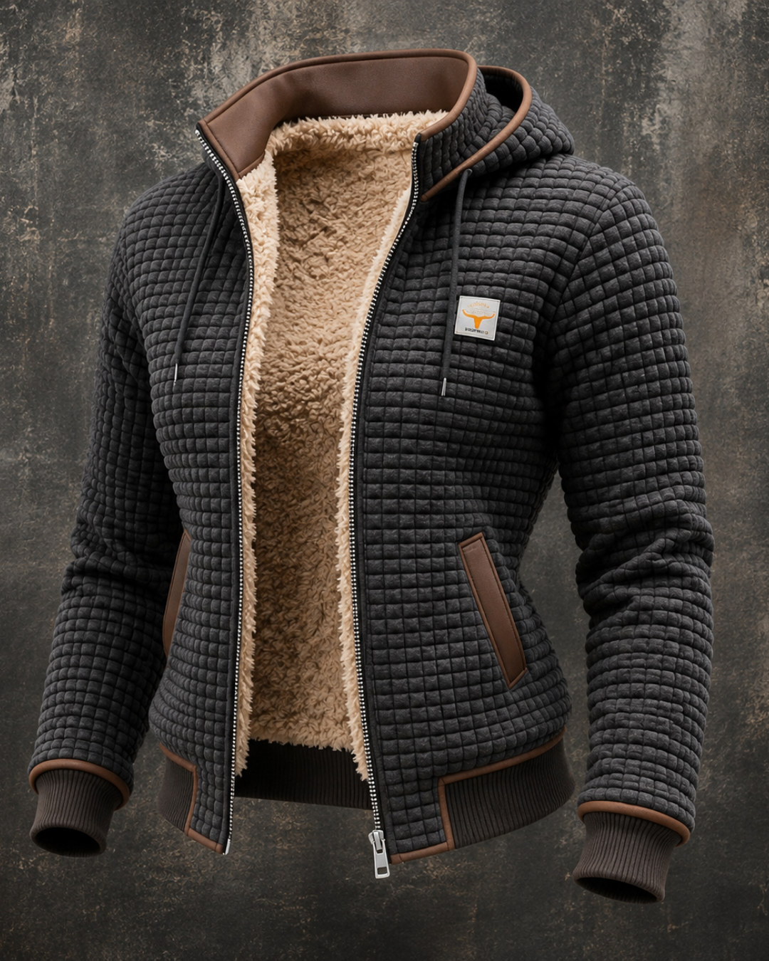 Penelope Women's Sherpa-Lined Quilted Jacket Full-Zip Hooded Fleece