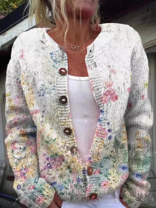 Irma | Floral Knit Cardigan