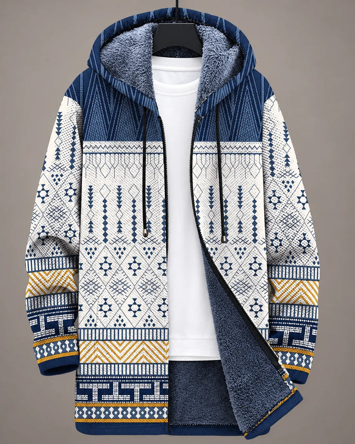 Talia Vibrant Geometric Hooded Jacket