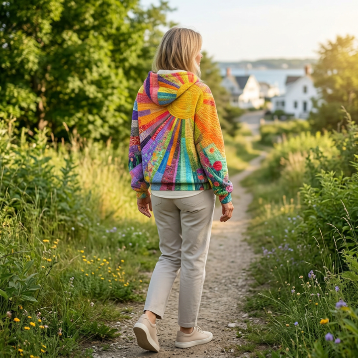 Amanda Wildflower Quilted Hoodie