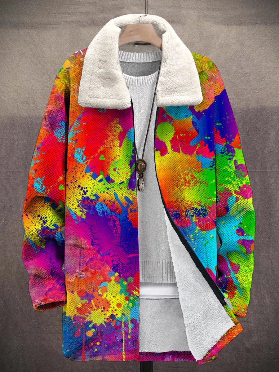 Juniper Splatter Art Coat – front