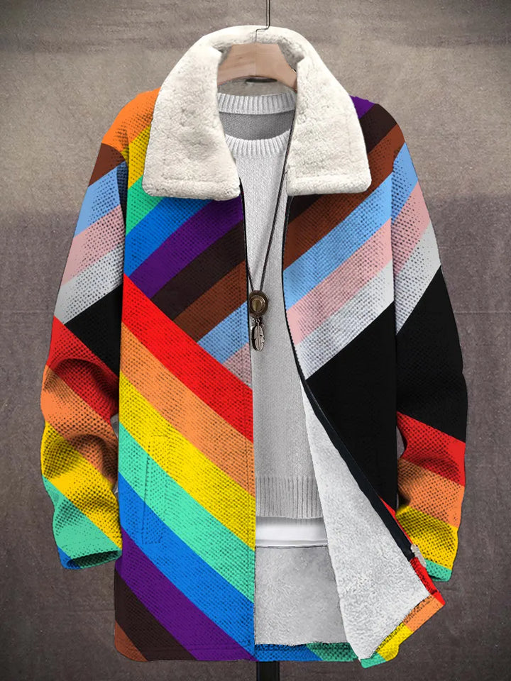 Nell Rainbow Art Coat – front