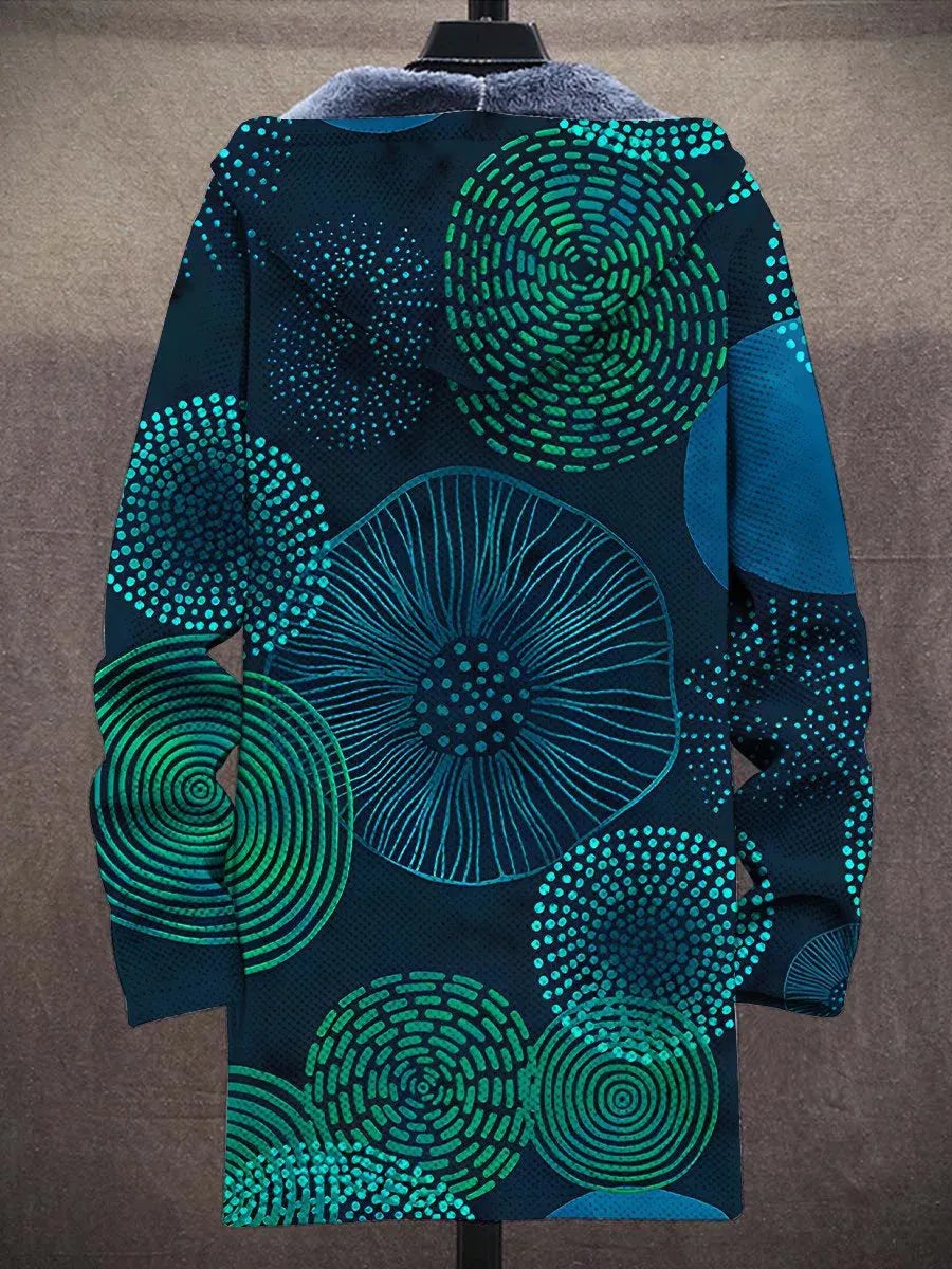 Davina Abstract Art Coat – back