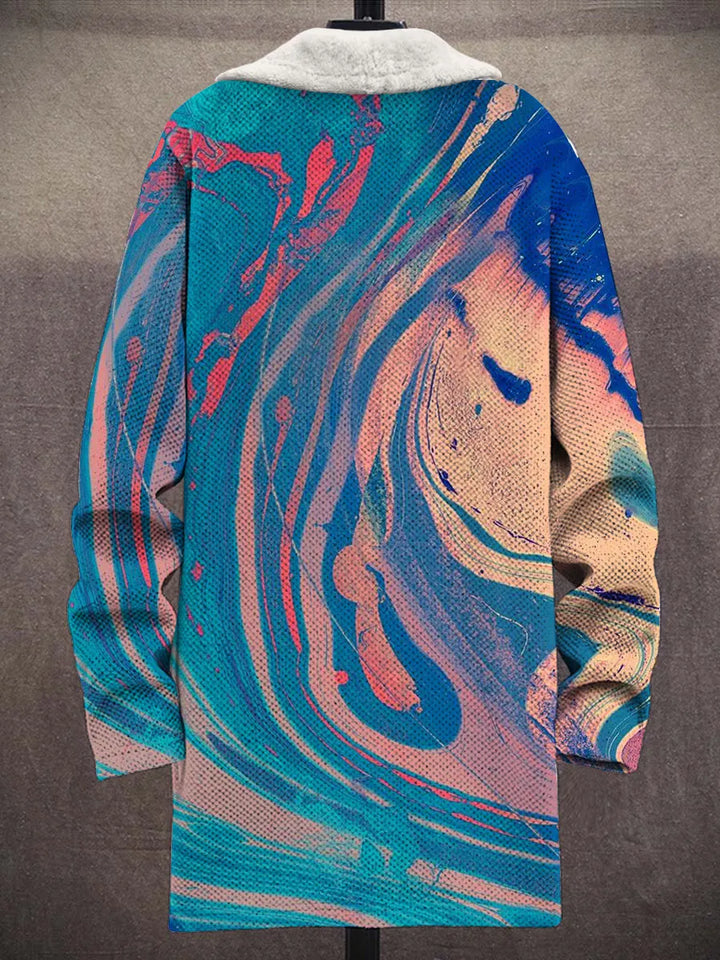 Veronique Marbled Art Coat – back