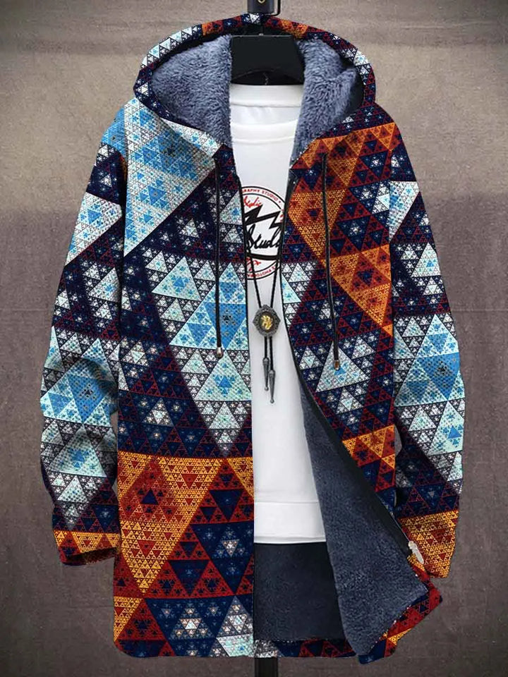 Caprice Geometric Art Coat – front