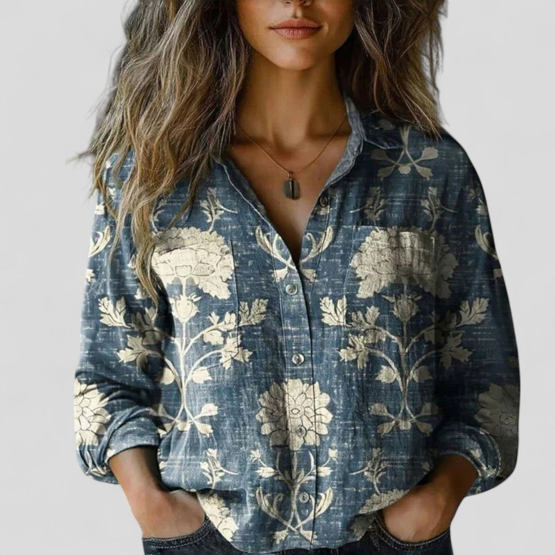 Kalina | Button-Down Floral Shirt for Women
