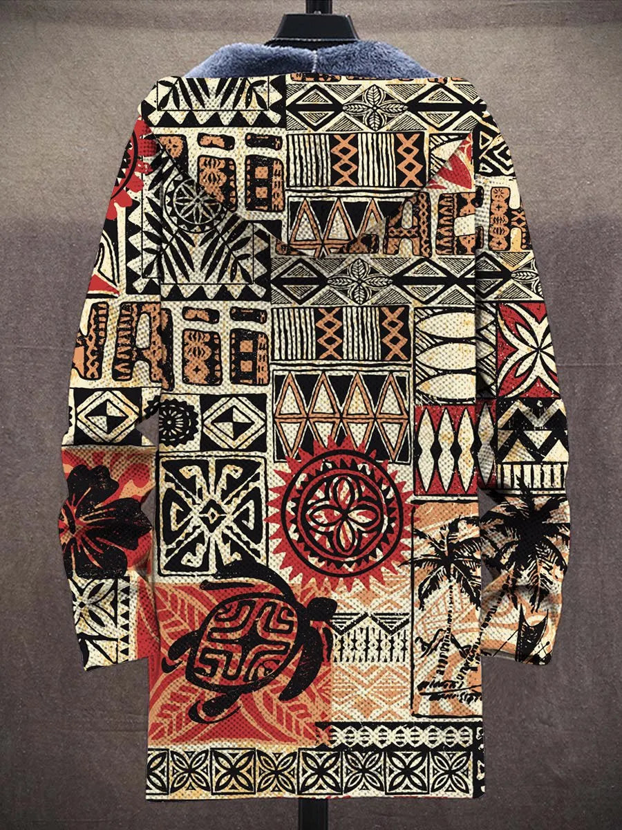 Caroline Tribal Art Coat – back