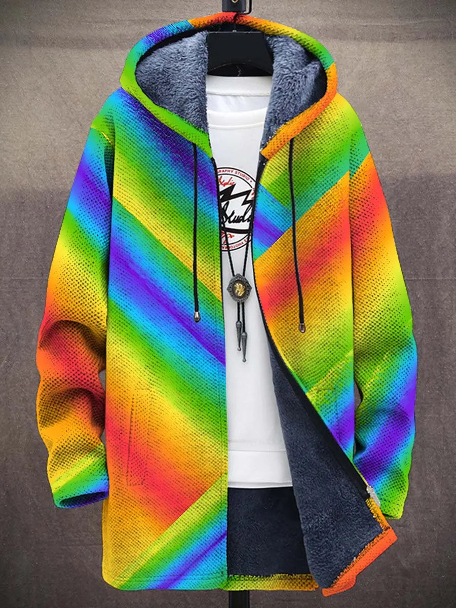 Clotilde Rainbow Art Coat – front
