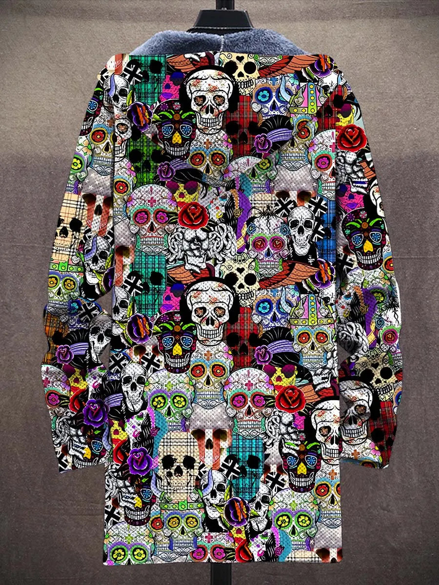 Iris Calavera Art Coat – back