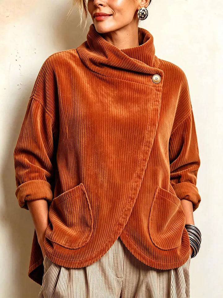 Solene | Corduroy Wrap Top