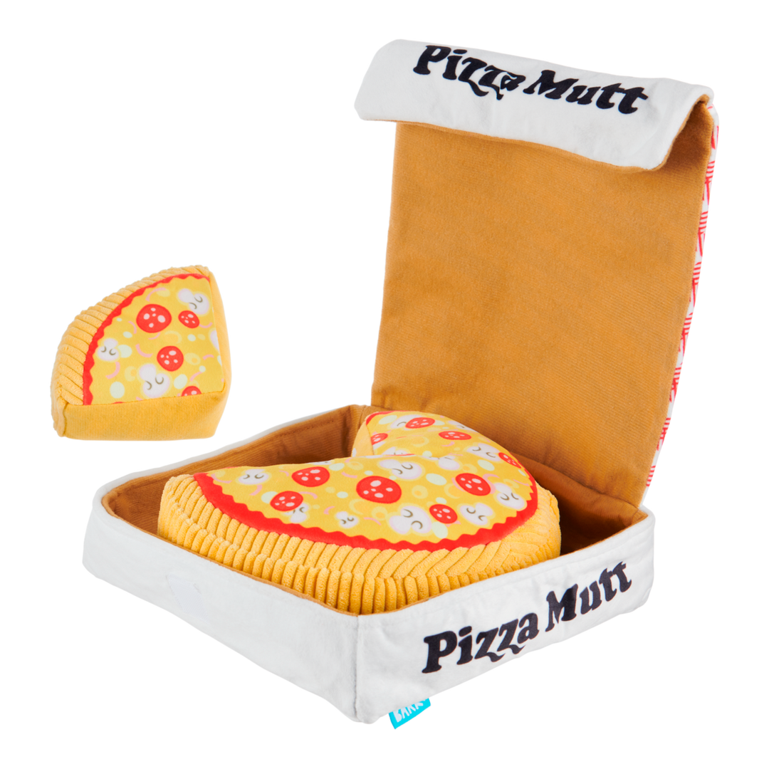 Pizza Pawty Plush Multi-Part + Enrichment Dog Toy