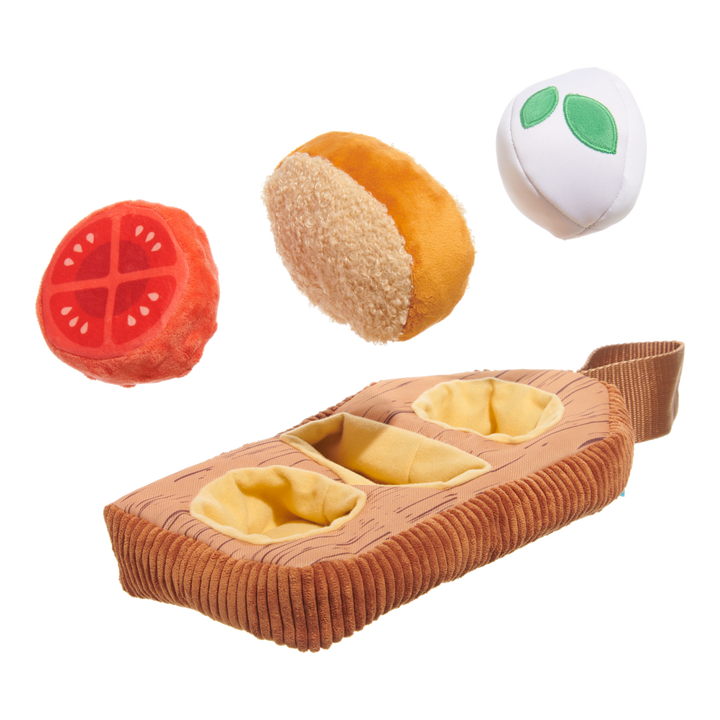 Antipawsto Board Plush Multi-Part + Enrichment Dog Toy