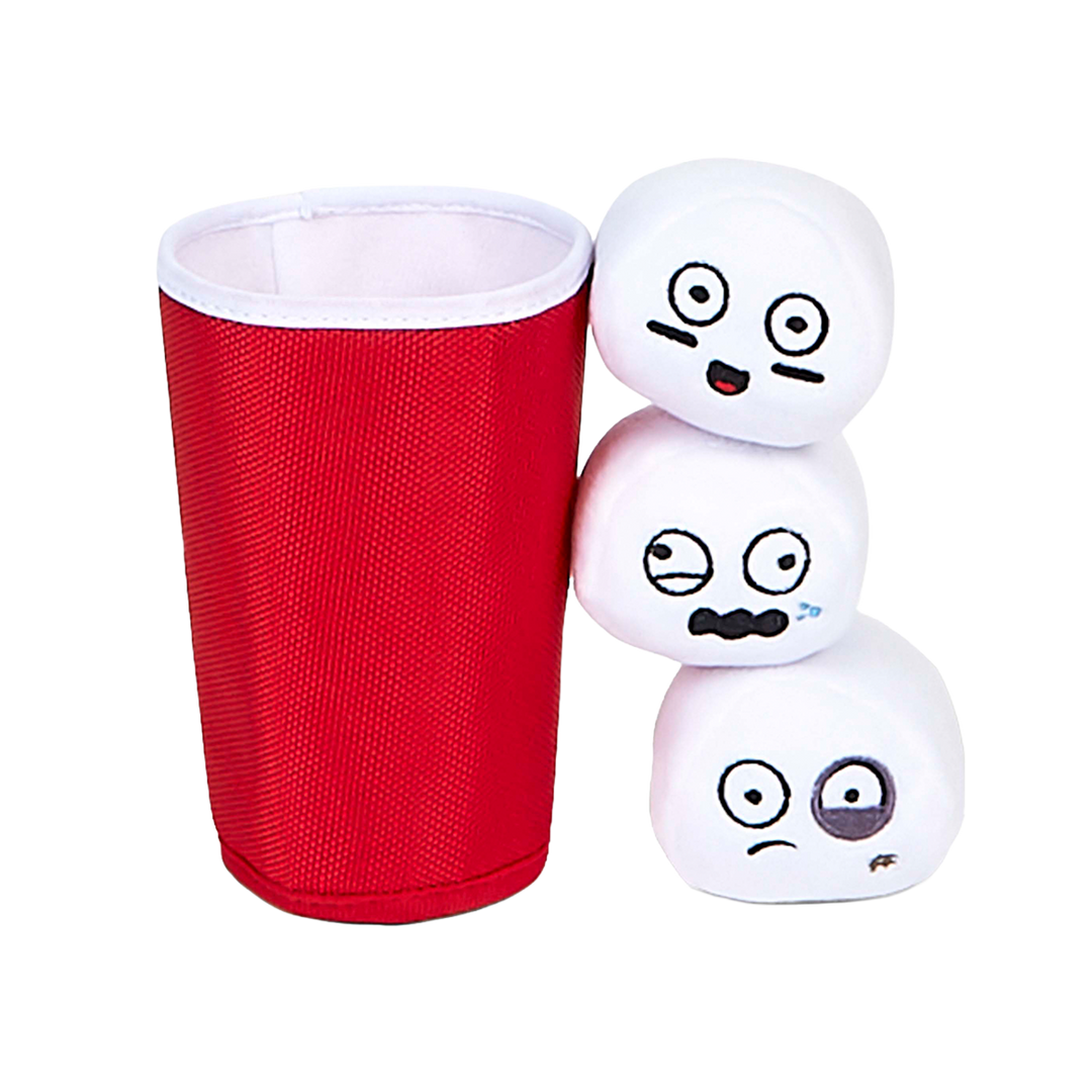 Bark Pong Cup Plush Multi-Part + Fetch Dog Toy