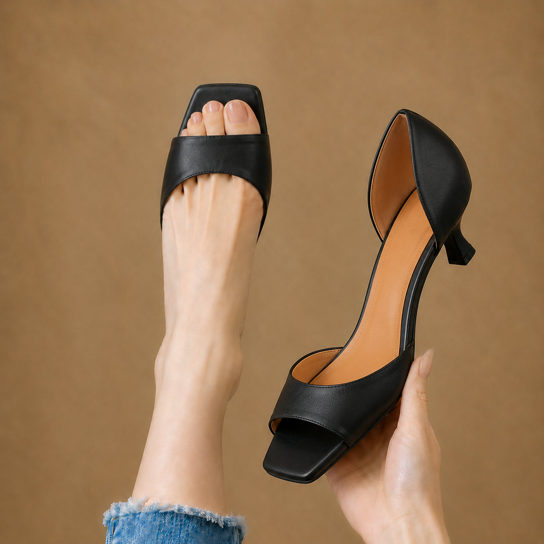 Daphne Leather Heels
