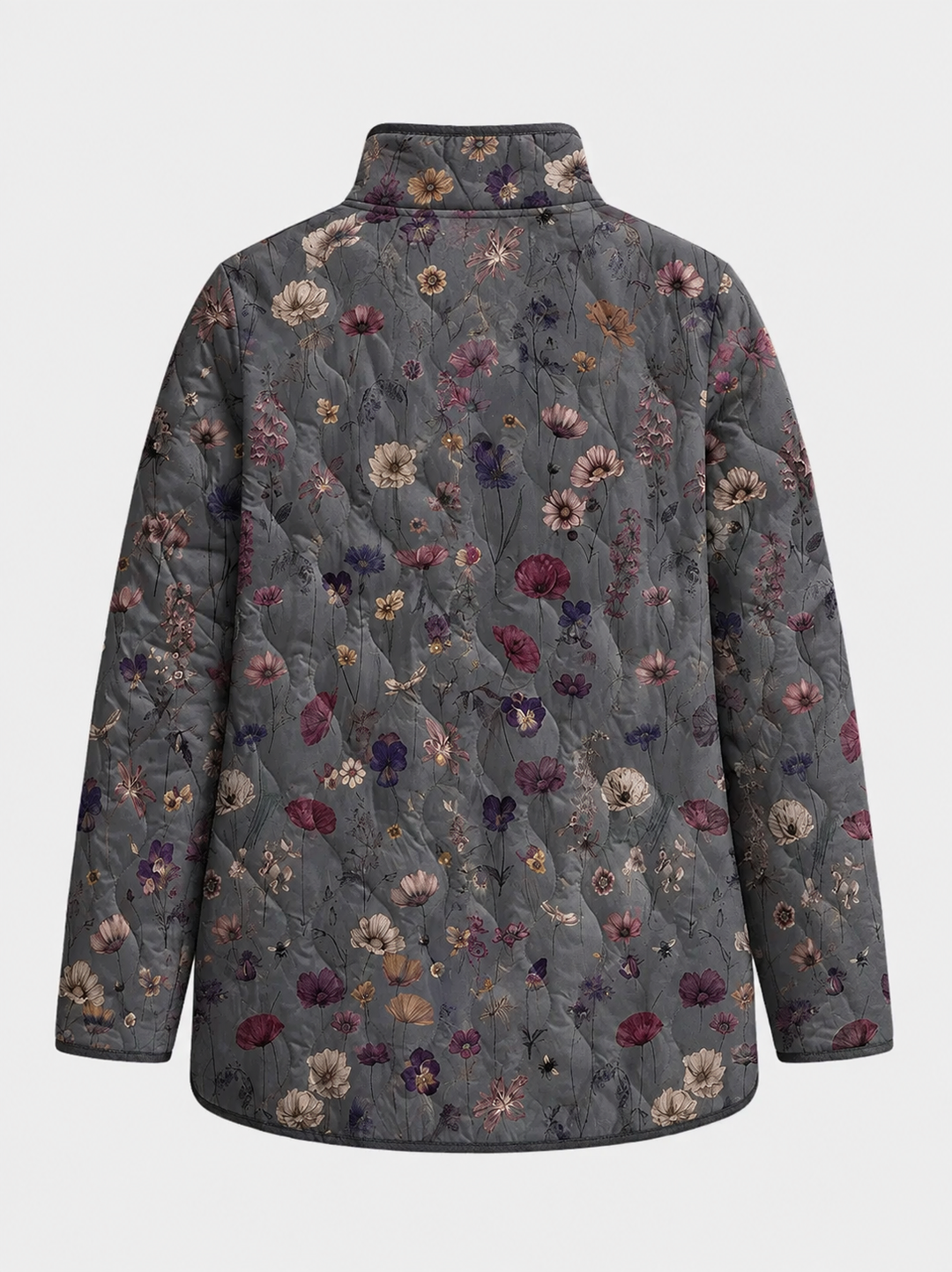 Niva Vintage Floral Print Quilted Jacket