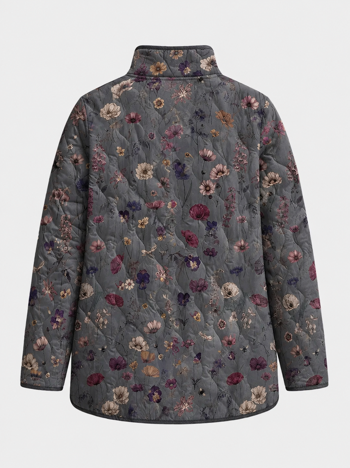 Niva Vintage Floral Print Quilted Jacket