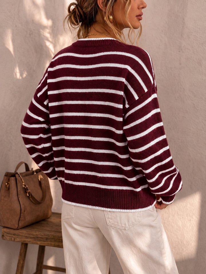 Mabel | Striped Knit Cardigan