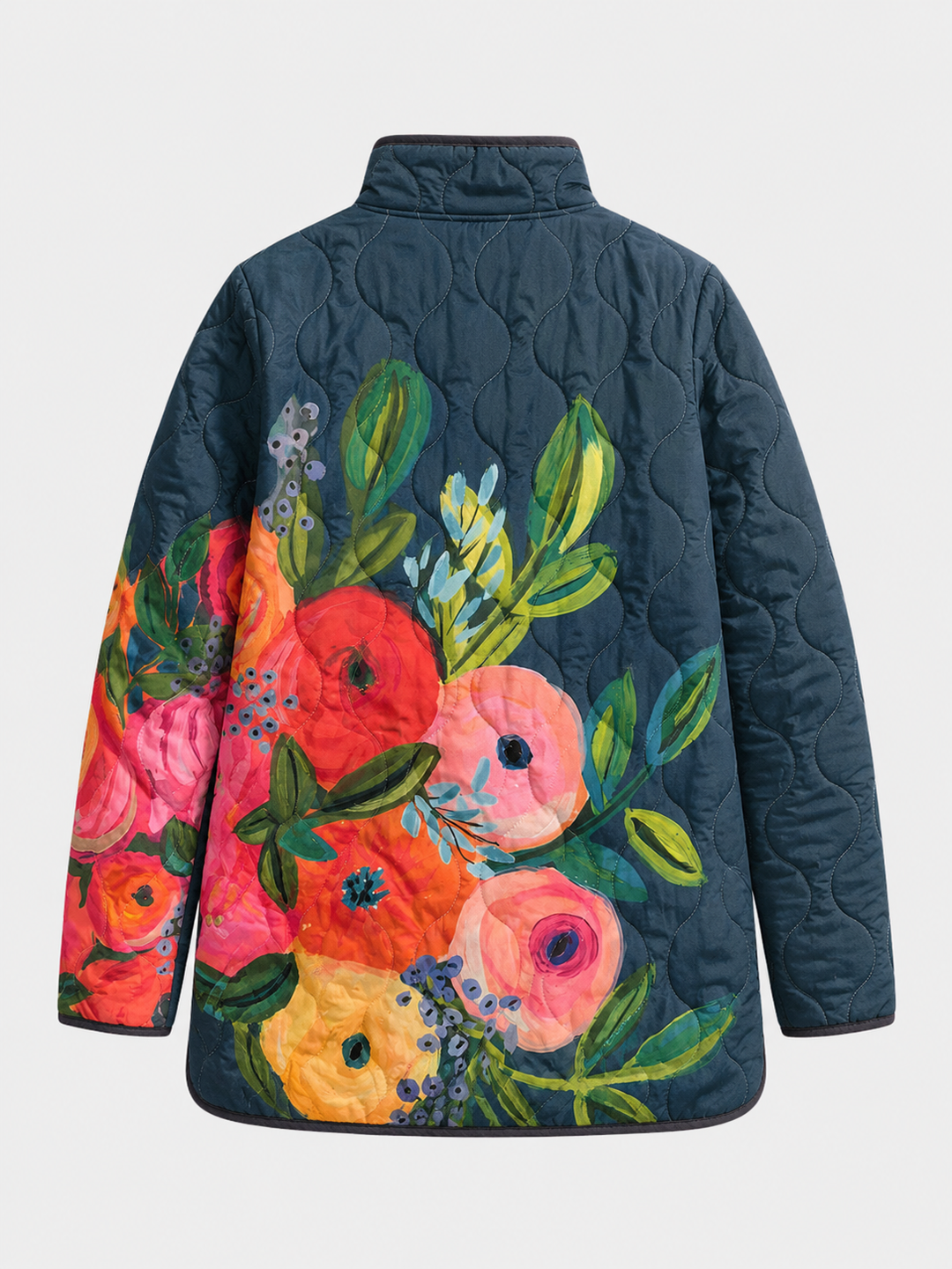 Amaya Floral Print Quilted Jacket