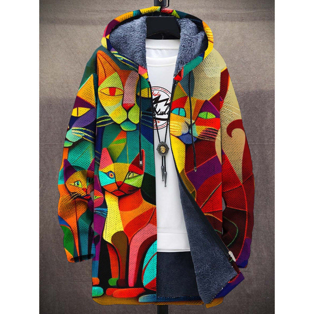 Victoria | Luxurious, artistically inspired zip-up hooded sweatshirt