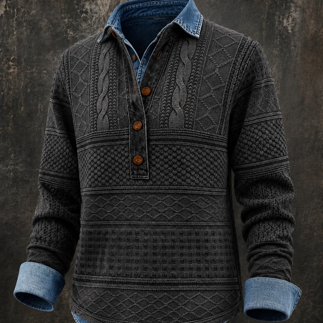 Livia | Button Sweatshirt