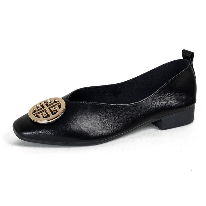 Orchard | Leather Square-Toe Flats