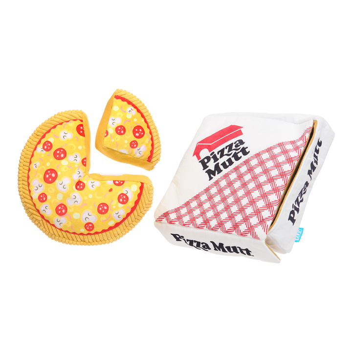 Pizza Pawty Plush Multi-Part + Enrichment Dog Toy