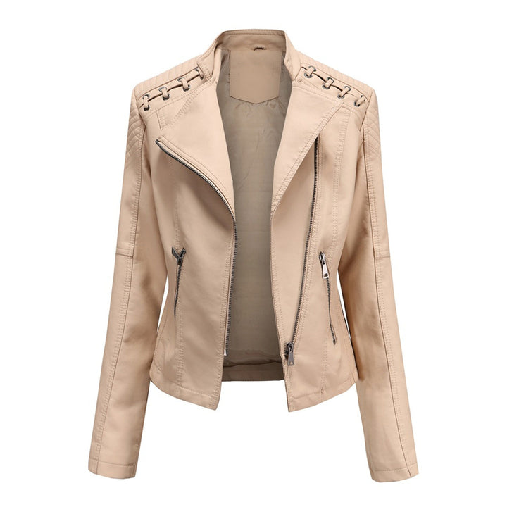 Marguerite Women's Asymmetrical Grommet Moto Quilted Jacket
