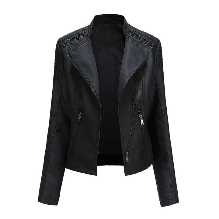 Marguerite Women's Asymmetrical Grommet Moto Quilted Jacket