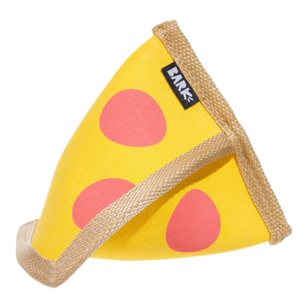 Lil Squeaker's Pizza Super Chewer Durable 2-in-1 Fetch Dog Toy