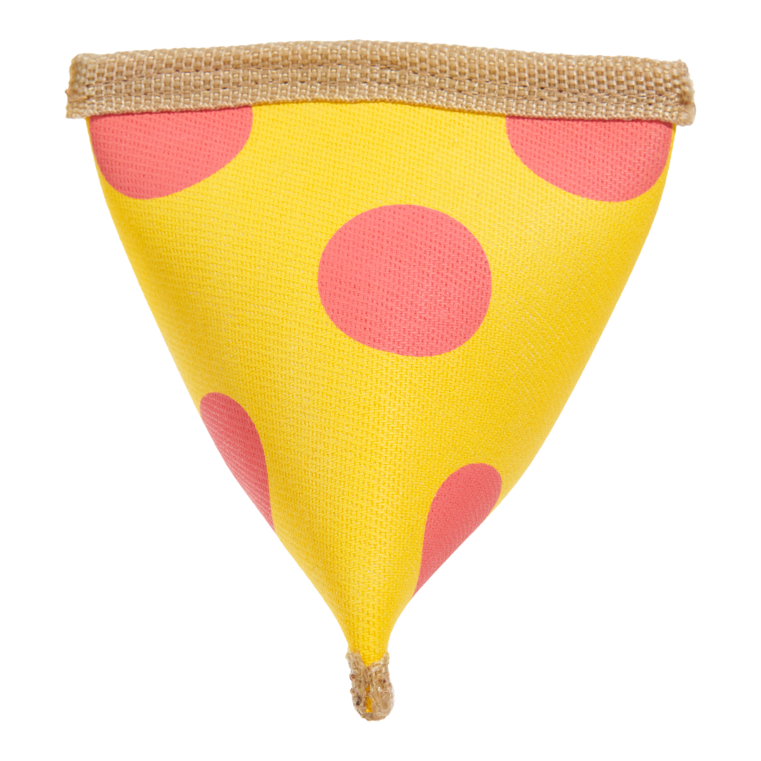 Lil Squeaker's Pizza Super Chewer Durable 2-in-1 Fetch Dog Toy