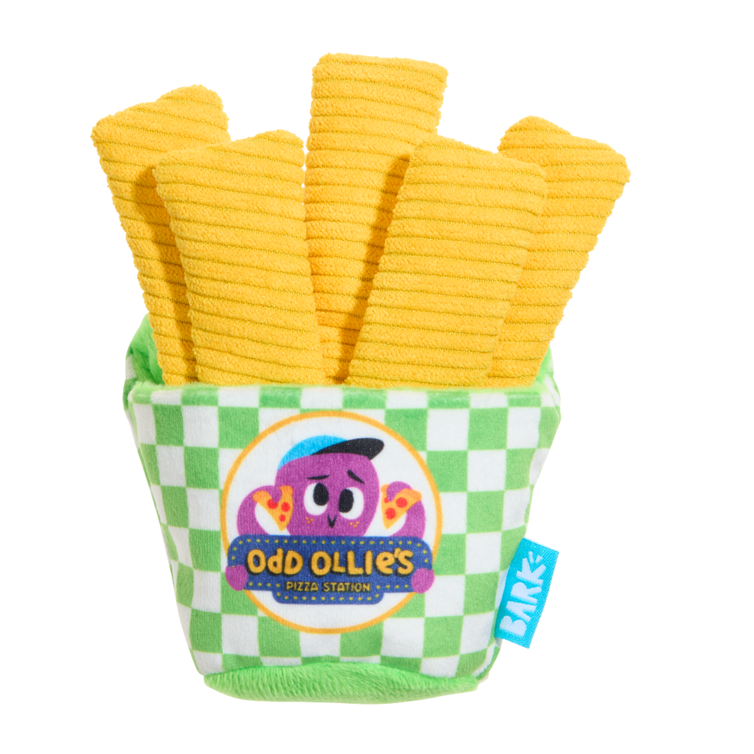 Crinkle Mutt Fries Plush Tug + Enrichment Dog Toy
