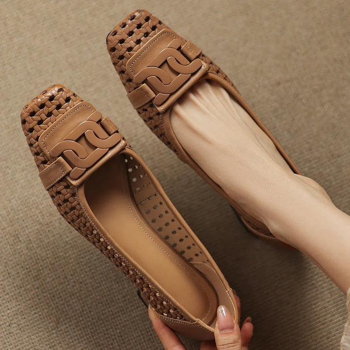 Solea Woven Leather Heels