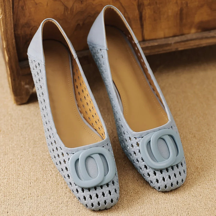 Opium Woven Leather Flats
