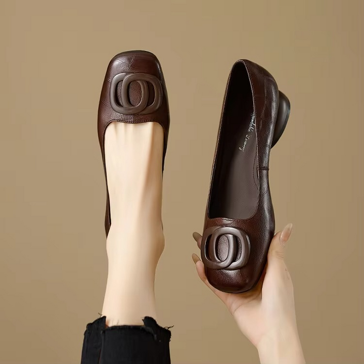Opium - Leather Flats Black