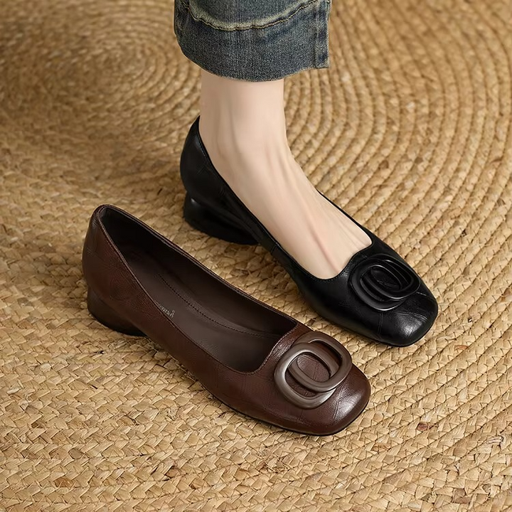 Opium - Leather Flats Brown