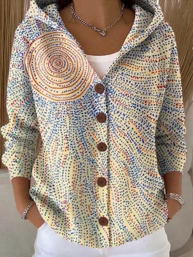 Leila Button Hooded Sweater