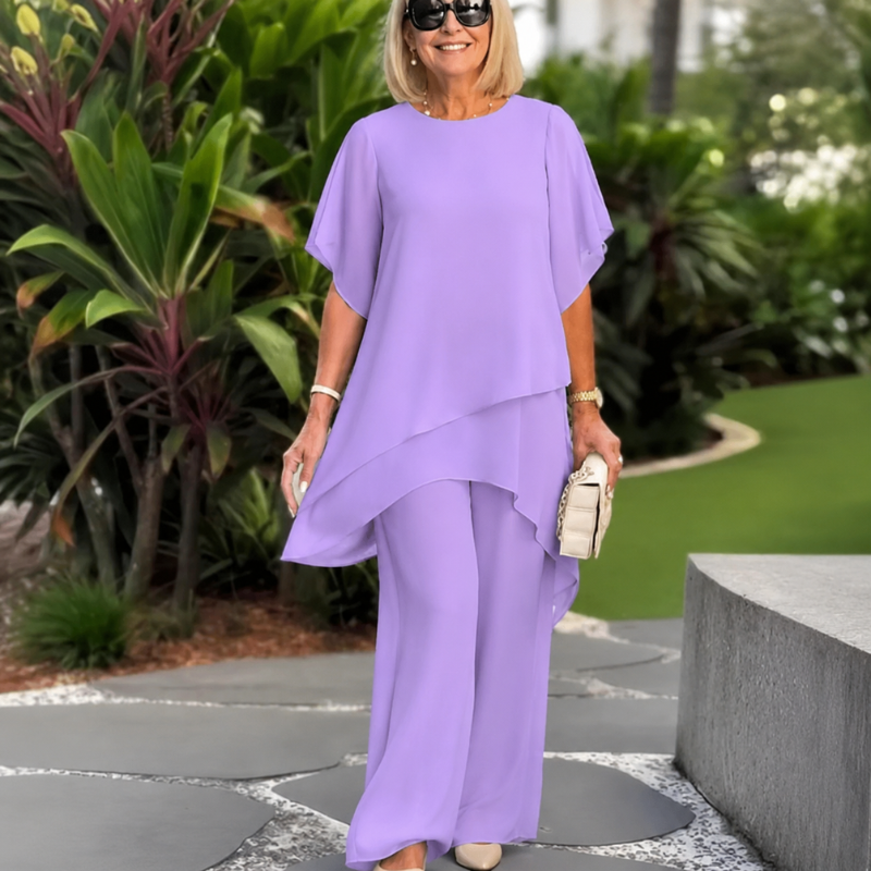 Beverly Elegant Asymmetrical Two Piece Set
