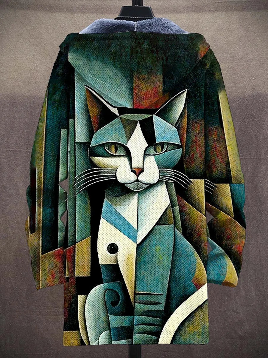 Raffaella Cubist Art Coat – back