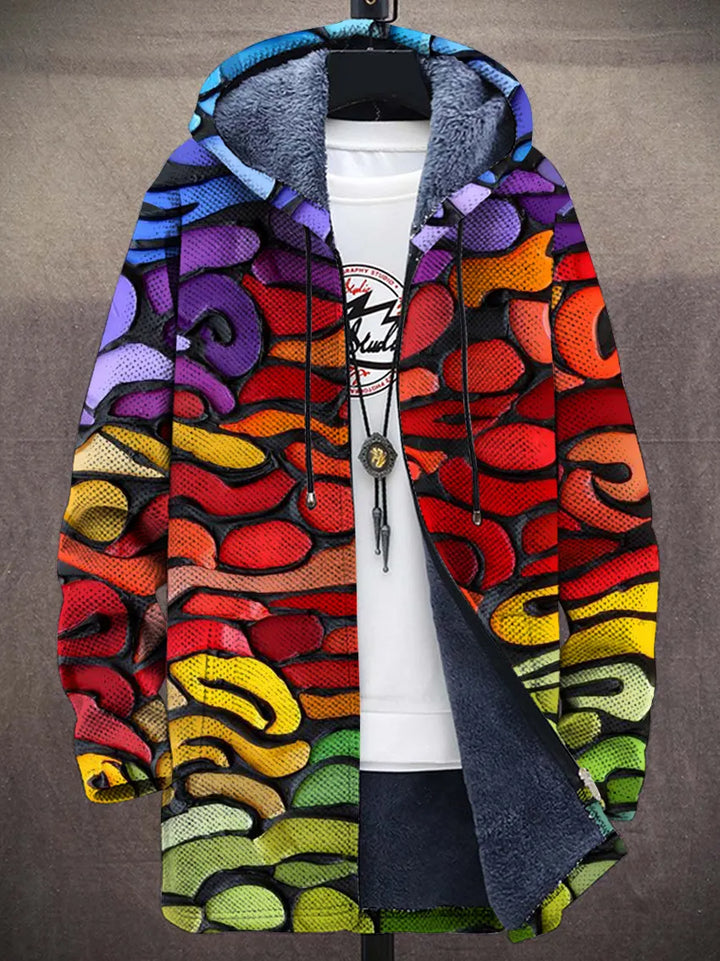 Blanche Rainbow Art Coat – front