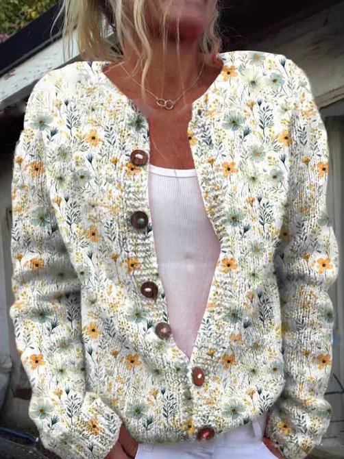 Irma | Floral Knit Cardigan