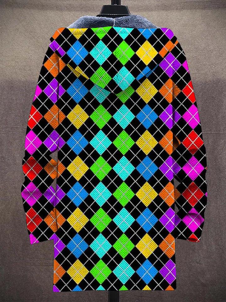 Zita Argyle Art Coat – back