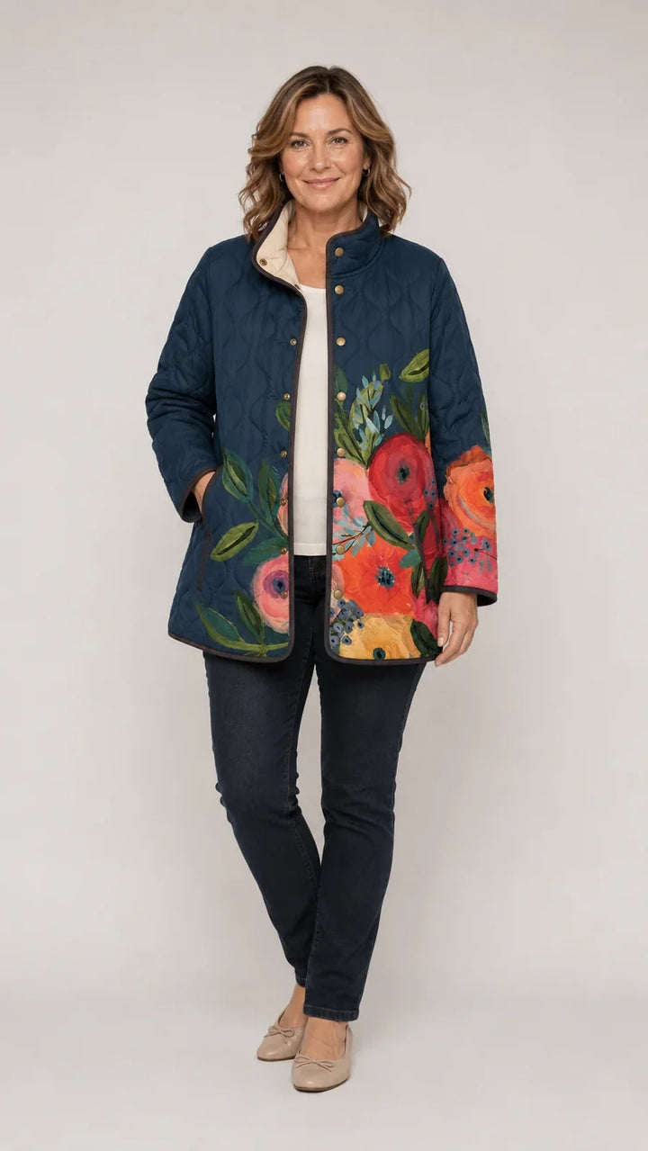 Amaya Floral Print Quilted Jacket