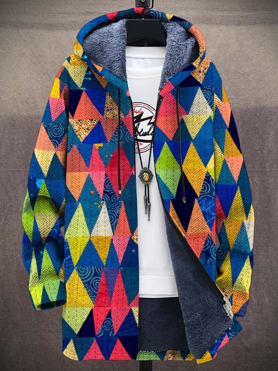 Edwina Harlequin Art Coat – front